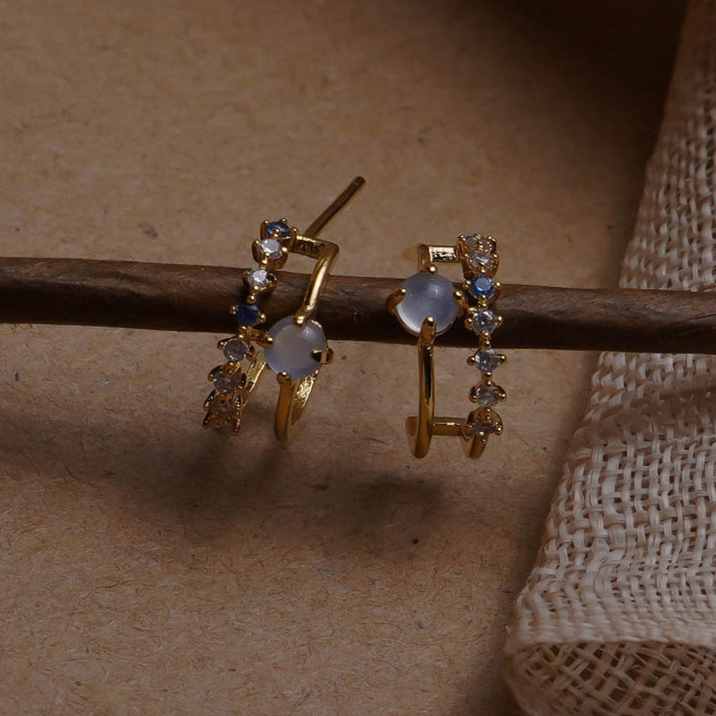 Vintage Style Opal Earrings