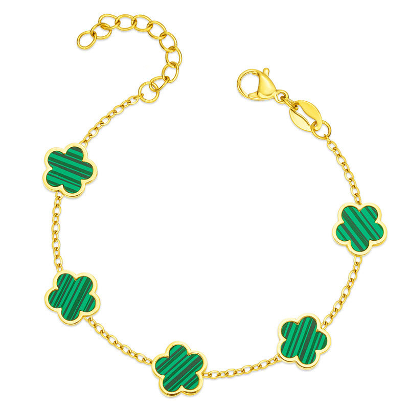Clover Flower Gold-plated Stainless Steal Jewelry Set