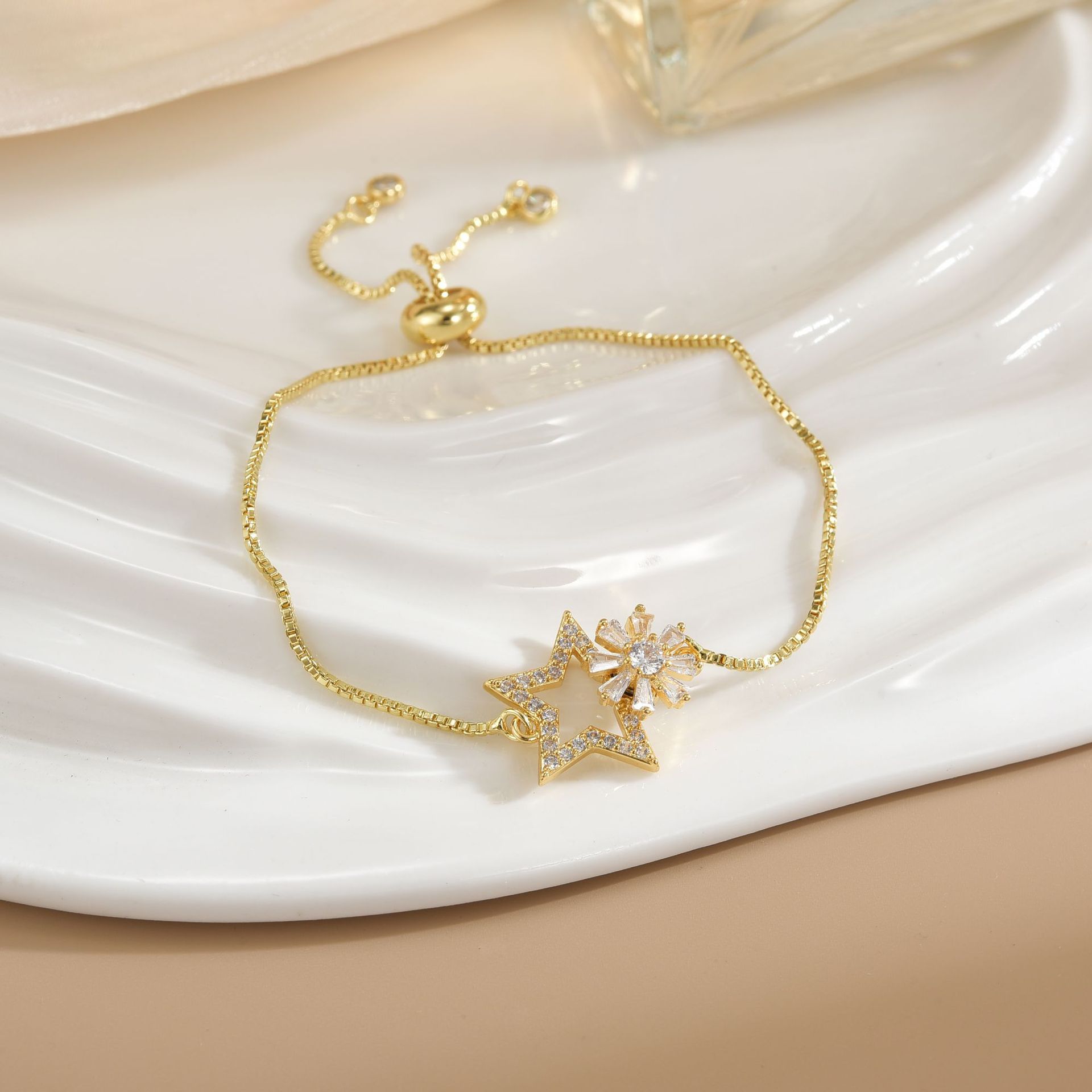 Simple Rotatable Pendant Bracelet -  Pure Copper Gold-plated Bracelet Various Designs