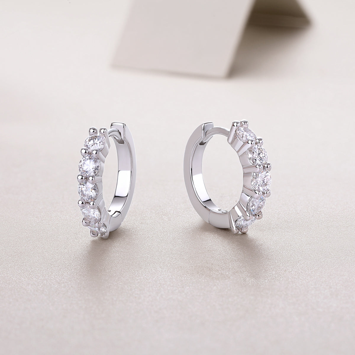 Diamond Earrings With Moissanite Silver