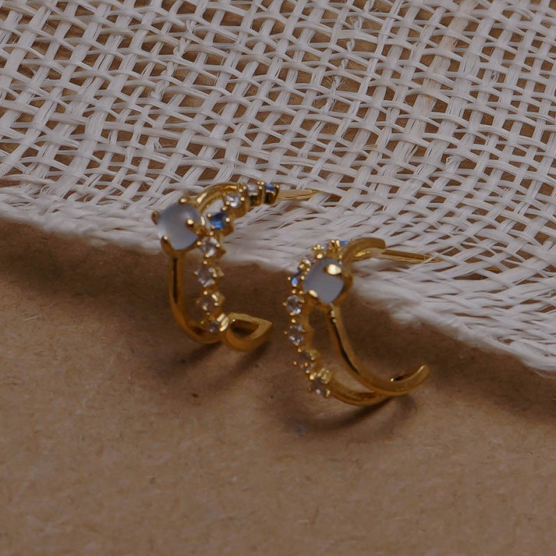 Vintage Style Opal Earrings