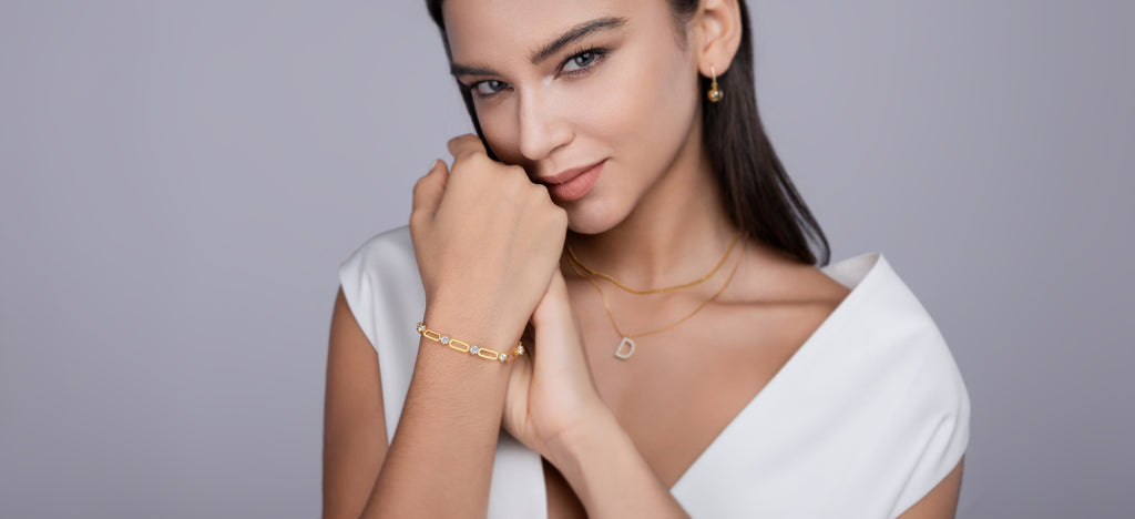Gold-plated S925 and Moissanite Bracelet