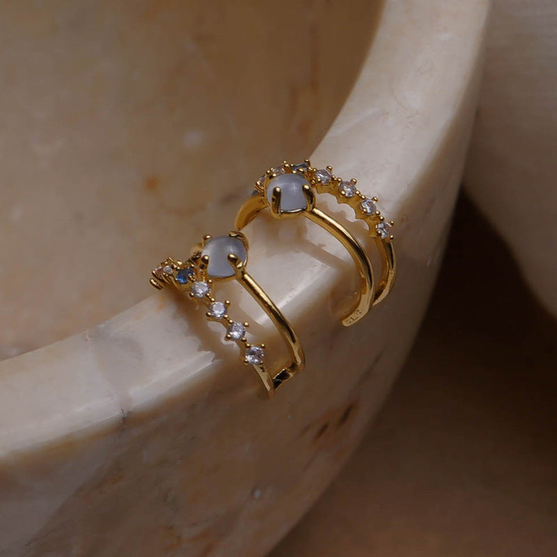 Vintage Style Opal Earrings