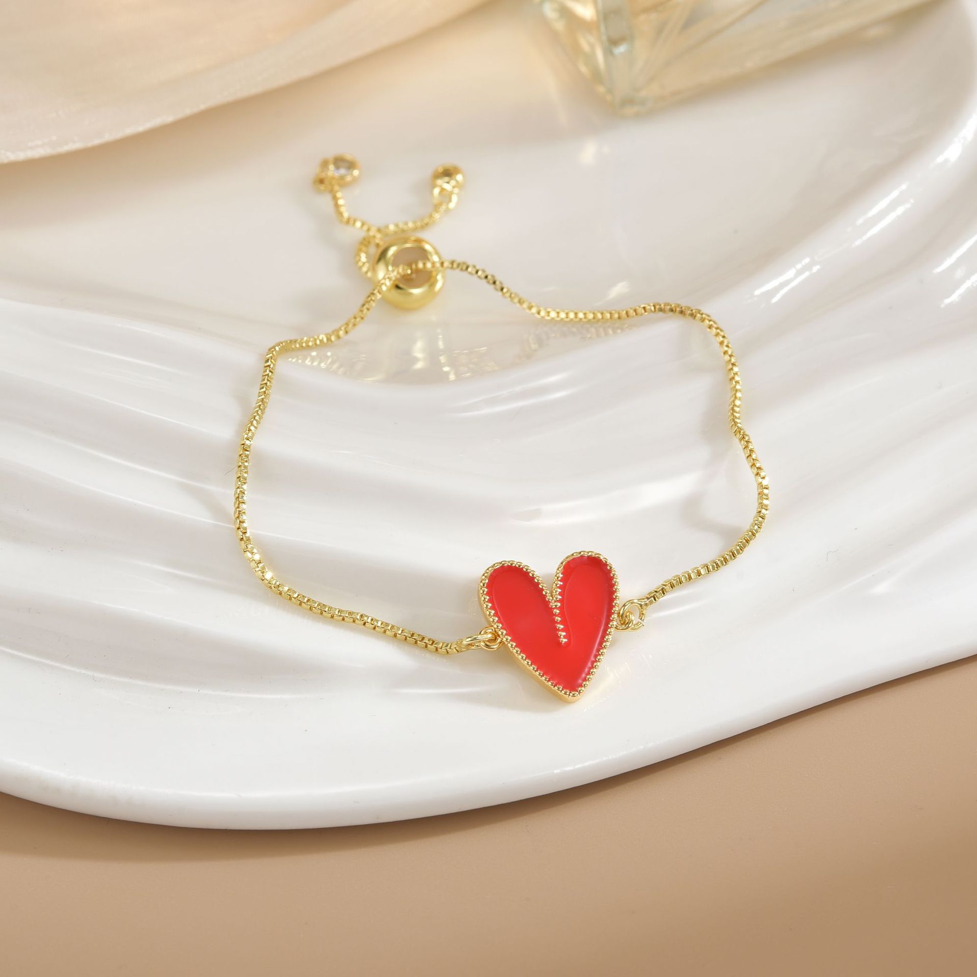 Simple Rotatable Pendant Bracelet -  Pure Copper Gold-plated Bracelet Various Designs