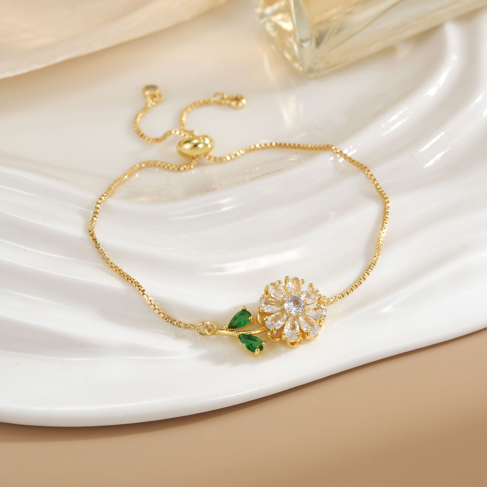 Simple Rotatable Pendant Bracelet -  Pure Copper Gold-plated Bracelet Various Designs