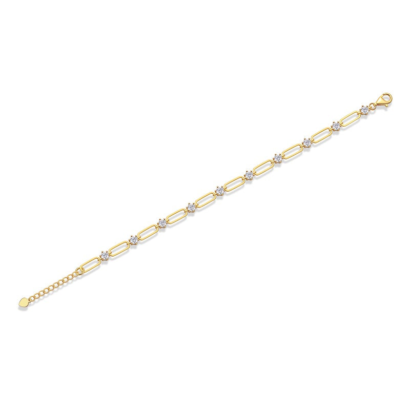 Gold-plated S925 and Moissanite Bracelet