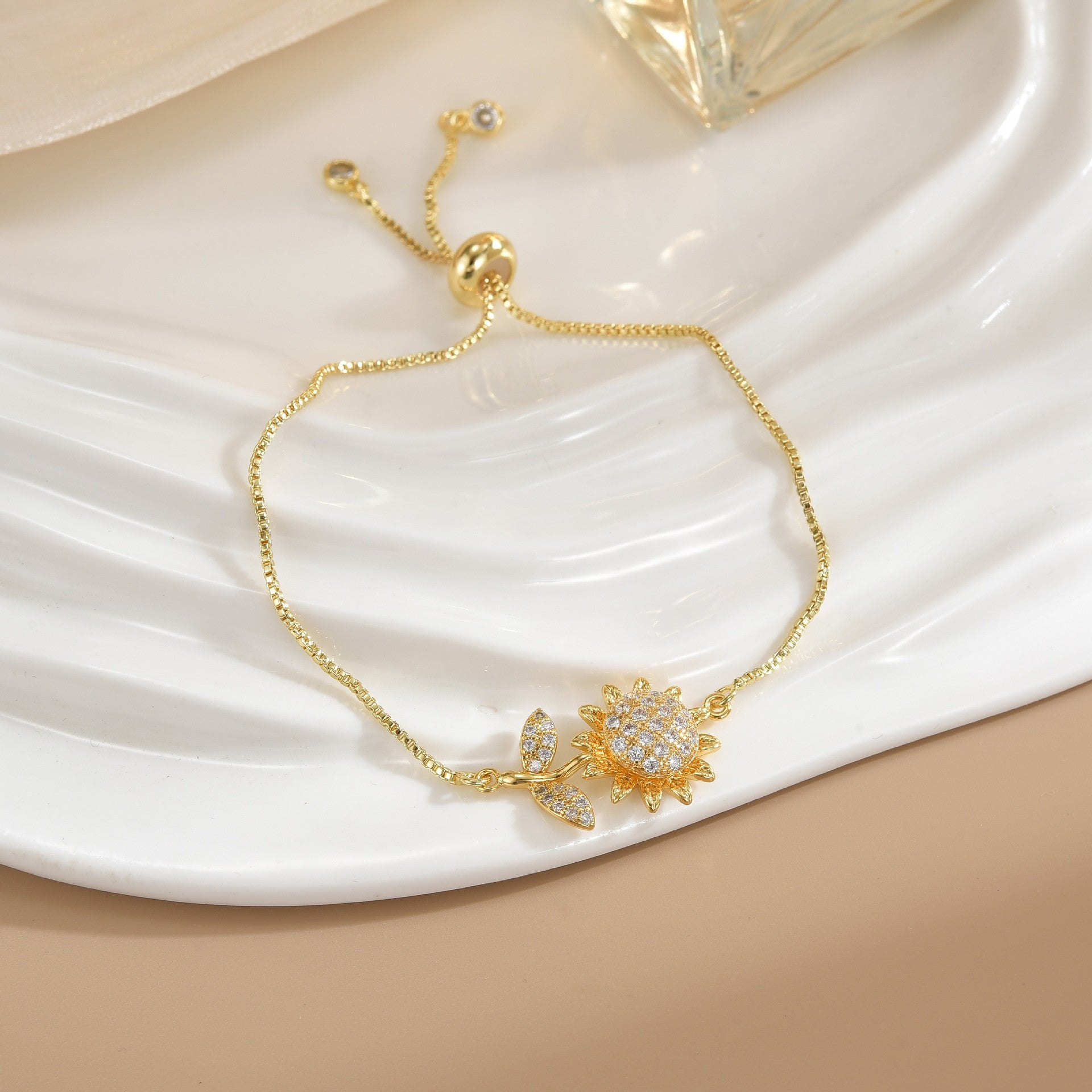 Simple Rotatable Pendant Bracelet -  Pure Copper Gold-plated Bracelet Various Designs