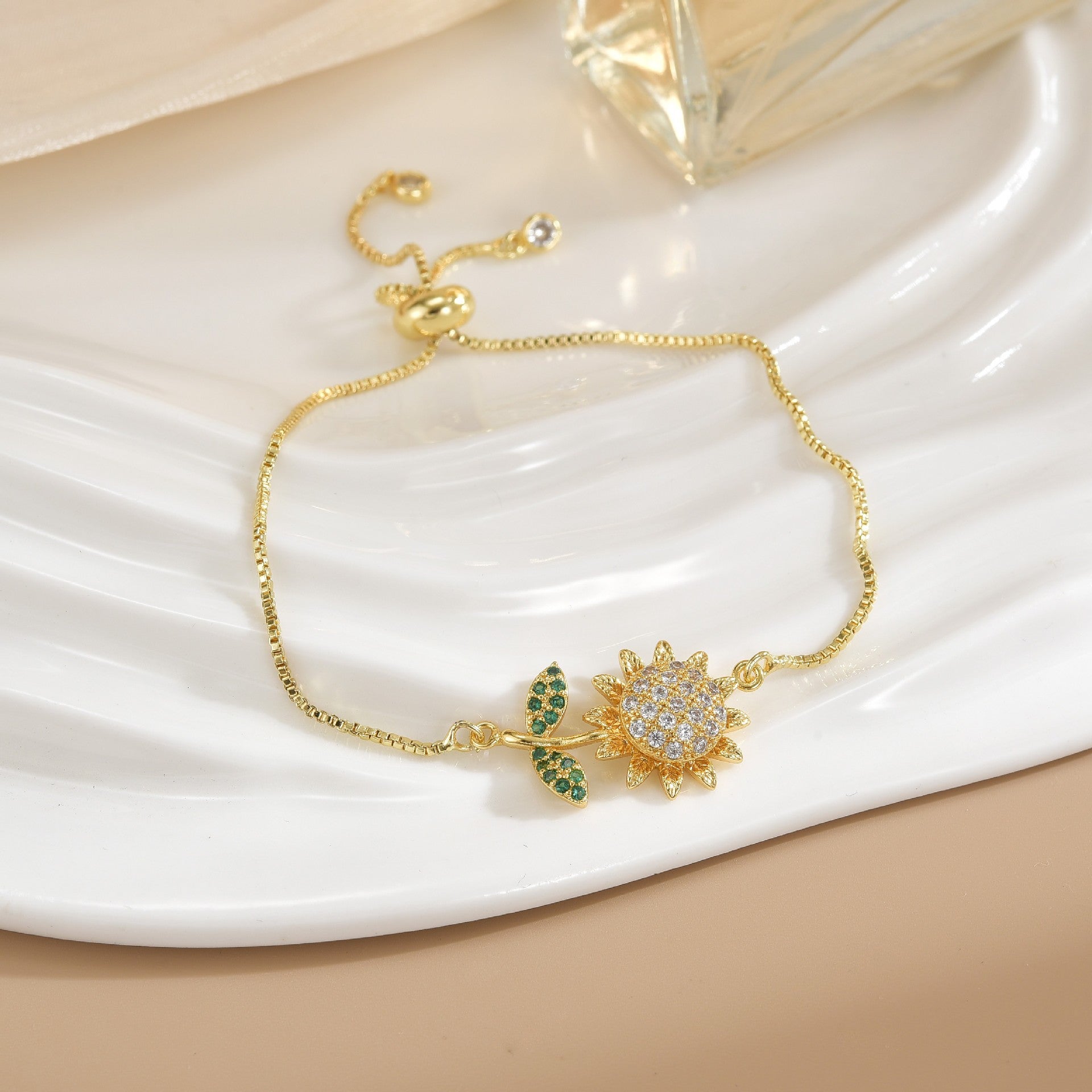 Simple Rotatable Pendant Bracelet -  Pure Copper Gold-plated Bracelet Various Designs