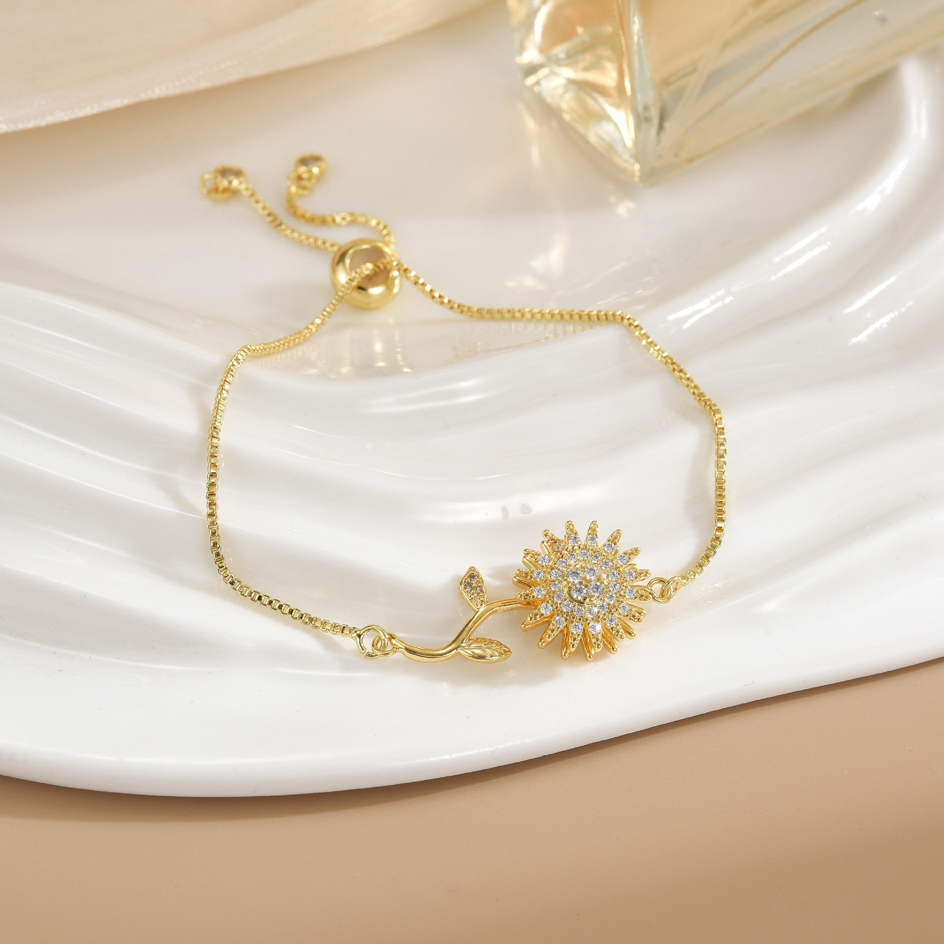 Simple Rotatable Pendant Bracelet -  Pure Copper Gold-plated Bracelet Various Designs