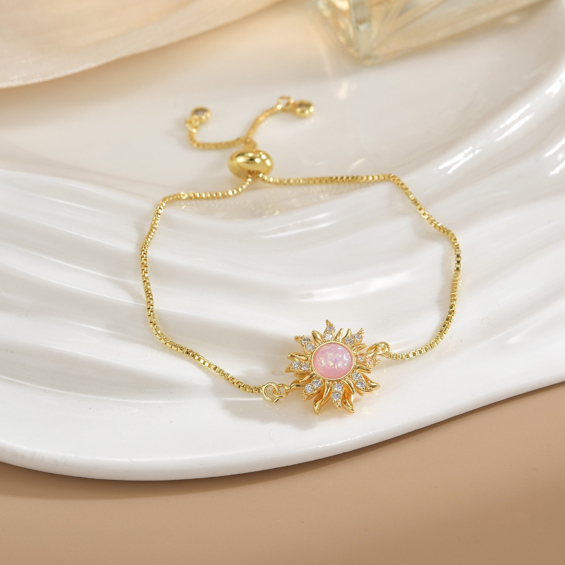 Simple Rotatable Pendant Bracelet -  Pure Copper Gold-plated Bracelet Various Designs