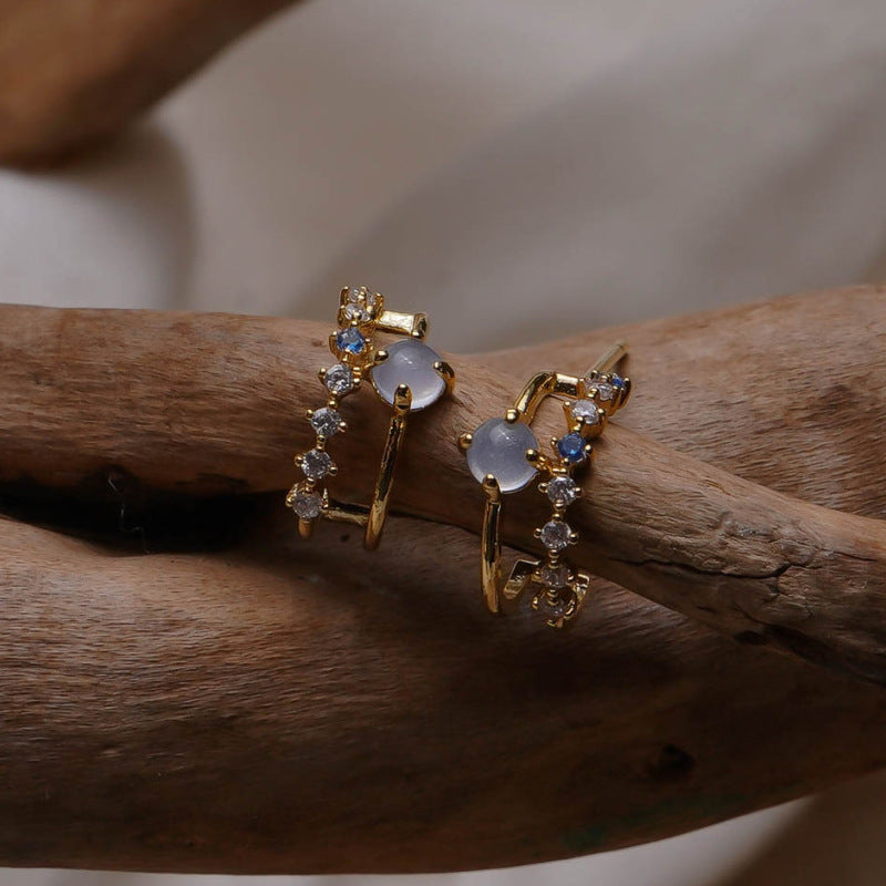 Vintage Style Opal Earrings