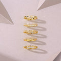 Starlight Golden Melody Jewelry Set With Moissanite with Gold-plated S925 Sterling Silver