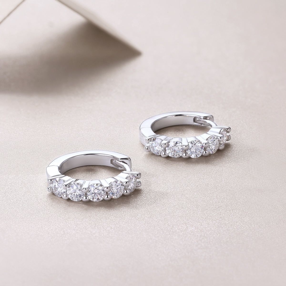 Diamond Earrings With Moissanite Silver