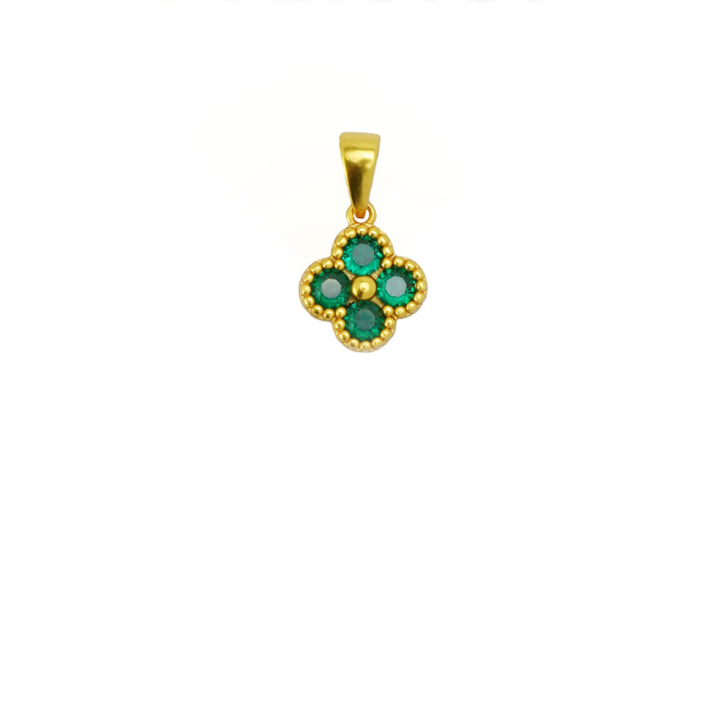 Four Leaf Clover 24K Gold-plated Lucky Pendant Chain Necklace