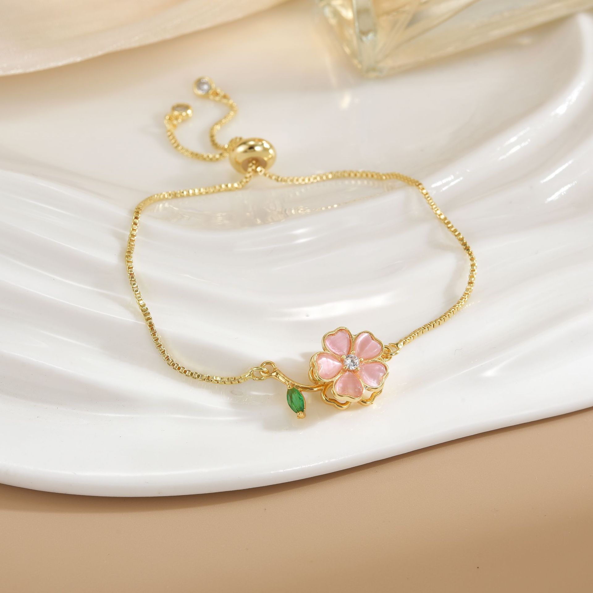 Simple Rotatable Pendant Bracelet -  Pure Copper Gold-plated Bracelet Various Designs