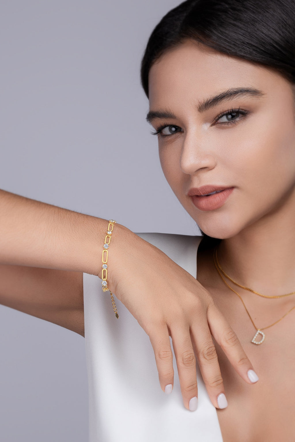 Gold-plated S925 and Moissanite Bracelet