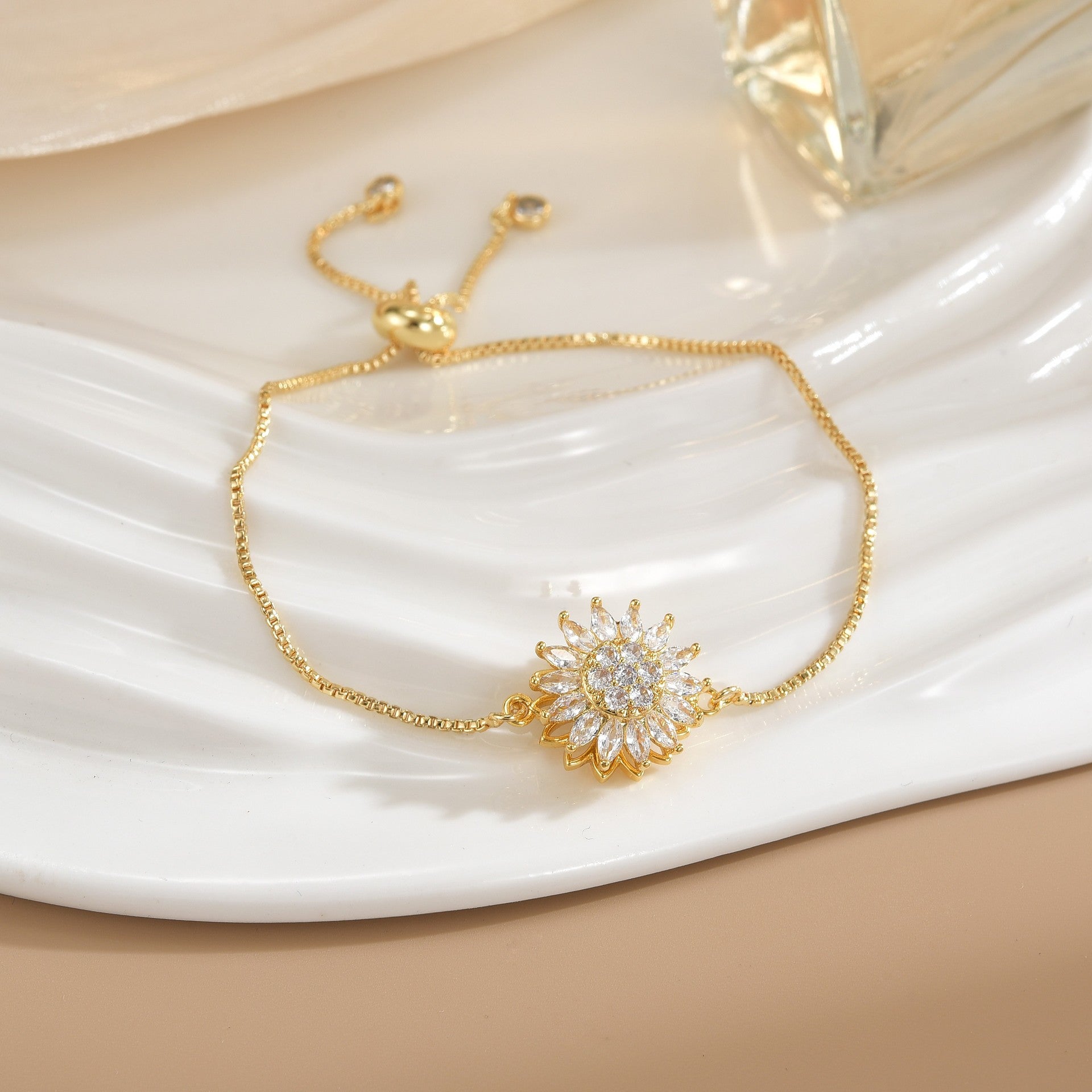 Simple Rotatable Pendant Bracelet -  Pure Copper Gold-plated Bracelet Various Designs